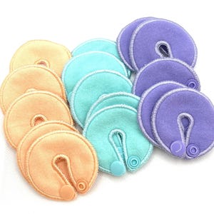 Tubie pad set of 5 | GTube cover | Green purple or peach colored flannel