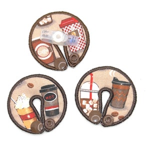 Tubie pad set of 3 | Gtube cover | Coffee cups design fabric