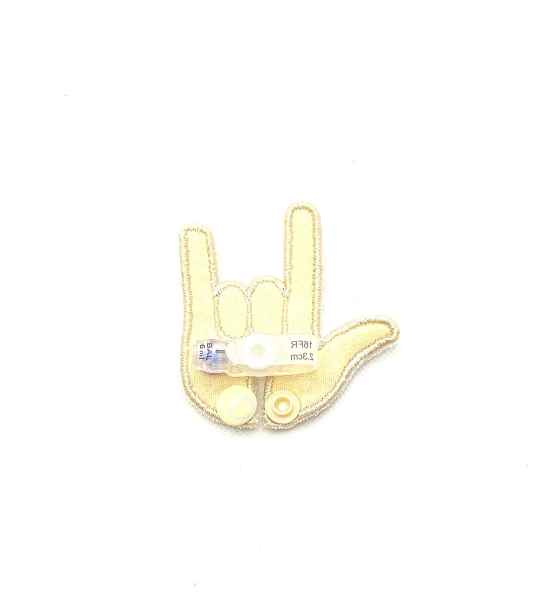 Flannels Sign Language ASL Hand Shaped Sign Language Symbol Design Tubie Pad: Beige Flannel ...