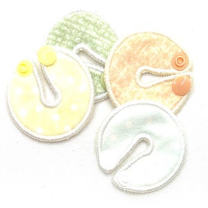 Tubie pad set of 4: Pastel flannel G tube covers