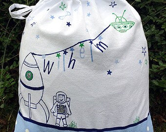 "Space" gymnastic bag with names