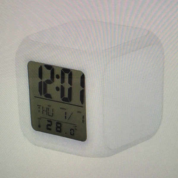 Digital color change alarm clock (blank only)
