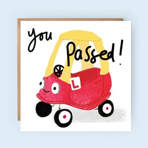 Examen de conduite | Réussite du permis de conduire | Nouveau pilote | Carte de félicitations | Bravo | Vous avez réussi votre carte | Pour lui | pour elle | Little Tikes