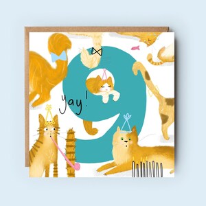 Neuf | Neuvième anniversaire | Carte d'âge | Carte d'anniversaire | Âge d'anniversaire | Joyeux anniversaire | Carte numérotée | Pour lui | Pour elle | Enfants