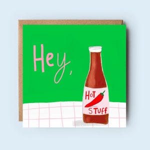Cosas calientes / Guapa / San Valentín / Sé mía / Tarjeta de amor / Tarjeta de aniversario / Tarjeta de San Valentín / Tarjeta de amor / Tarjeta Yay / Para él / Para ella