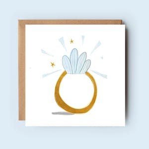 de fiançailles | Bague de fiançailles | Yay, carte de vœux | Pour lui | pour elle | Bague diamant | Carte de proposition | Félicitations