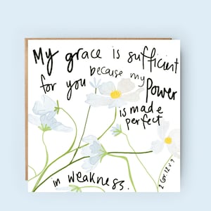 Encouragements | Ma grâce vous suffit | Sympathie | Guérir | Je pense à vous | | Carte chrétienne | carte postale de foi | Carte de l'église