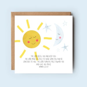 Bendición Aarónica / Dedicación / Tarjeta para Bebé / Tarjeta de Dedicación de Bebé / Bautismo / Tarjeta Cristiana / Para Él / Para Ella / Iglesia