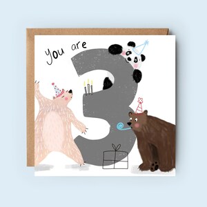 Drei | Dritte Geburtstag | Alterskarte | Geburtstagskarte | Geburtstag Alter | Alles Gute zum Geburtstag | Zahlenkarte | Für Ihn | Für Sie | Kinder