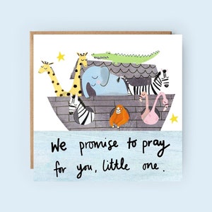 De ark van Noach | Toewijding | Babykaart | Inwijdingskaart baby | Doop | Doop | Christelijke kaart | Voor hem | Voor haar | Kerk | Bijbel