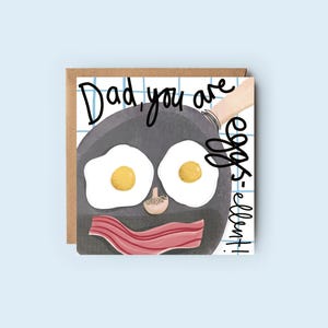 Papa, tu vends des œufs ! Petit déjeuner copieux | Bacon et œufs | Poêle à frire | Fête des pères | Anniversaire de papa | Papa | Pour lui | Enfants