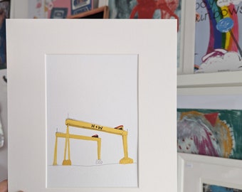 Samson and Goliath | Harland and Wolff | Big Yellow Cranes | East Belfast | Northern Ireland | Shipyard | Local Landmark | Limited Edition