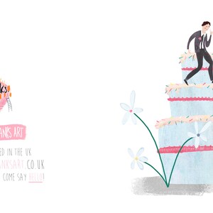 Wedding Card Wedding Cake I do Card Mr and Mrs Husband and Wife Newlyweds Congratulations Wedding Day Happy Couple Married image 4