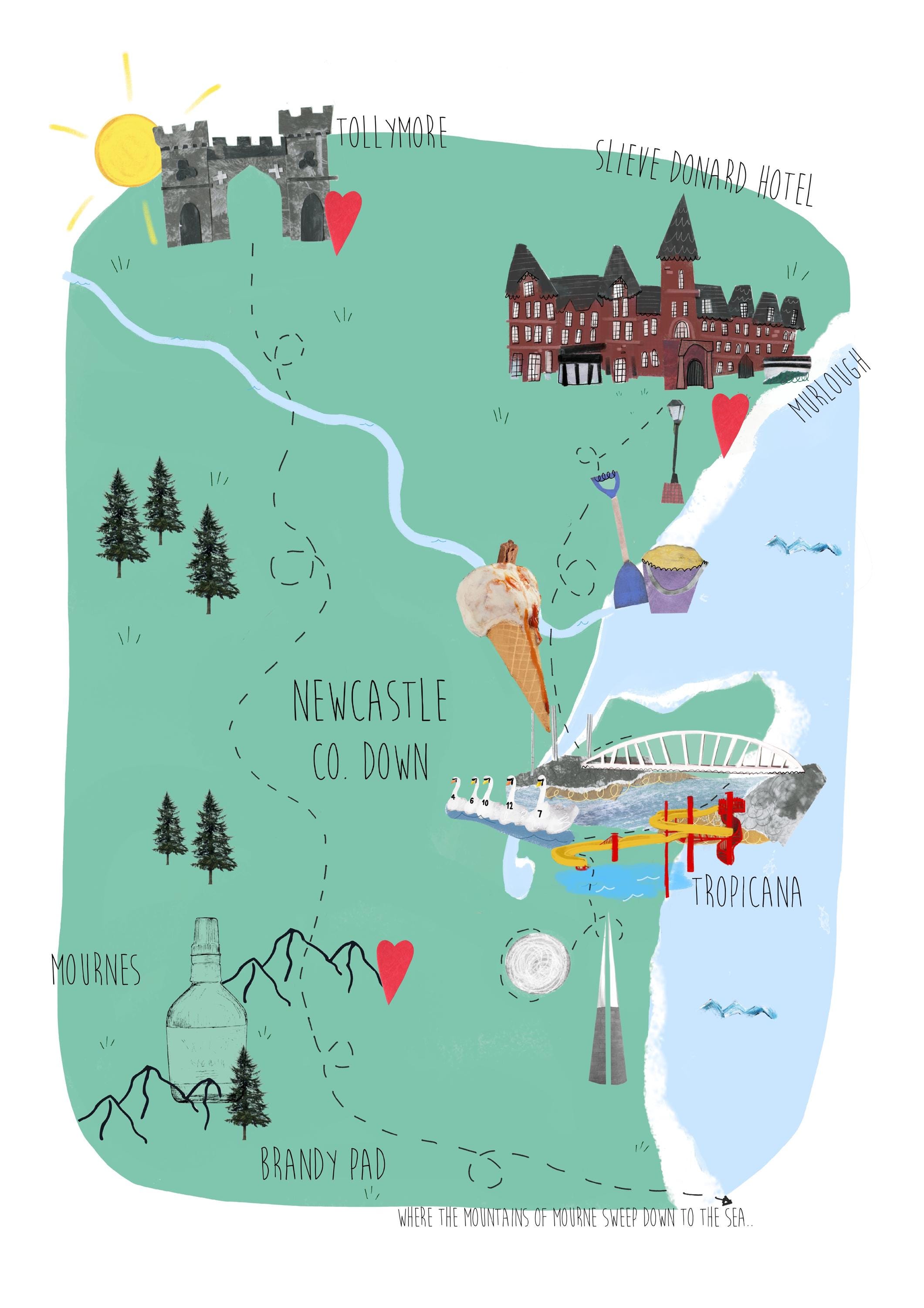 Newcastle Map Local Map Map Of Northern Ireland Map County Down Newcastle Map Local Map Map Of Northern Ireland Map County Down