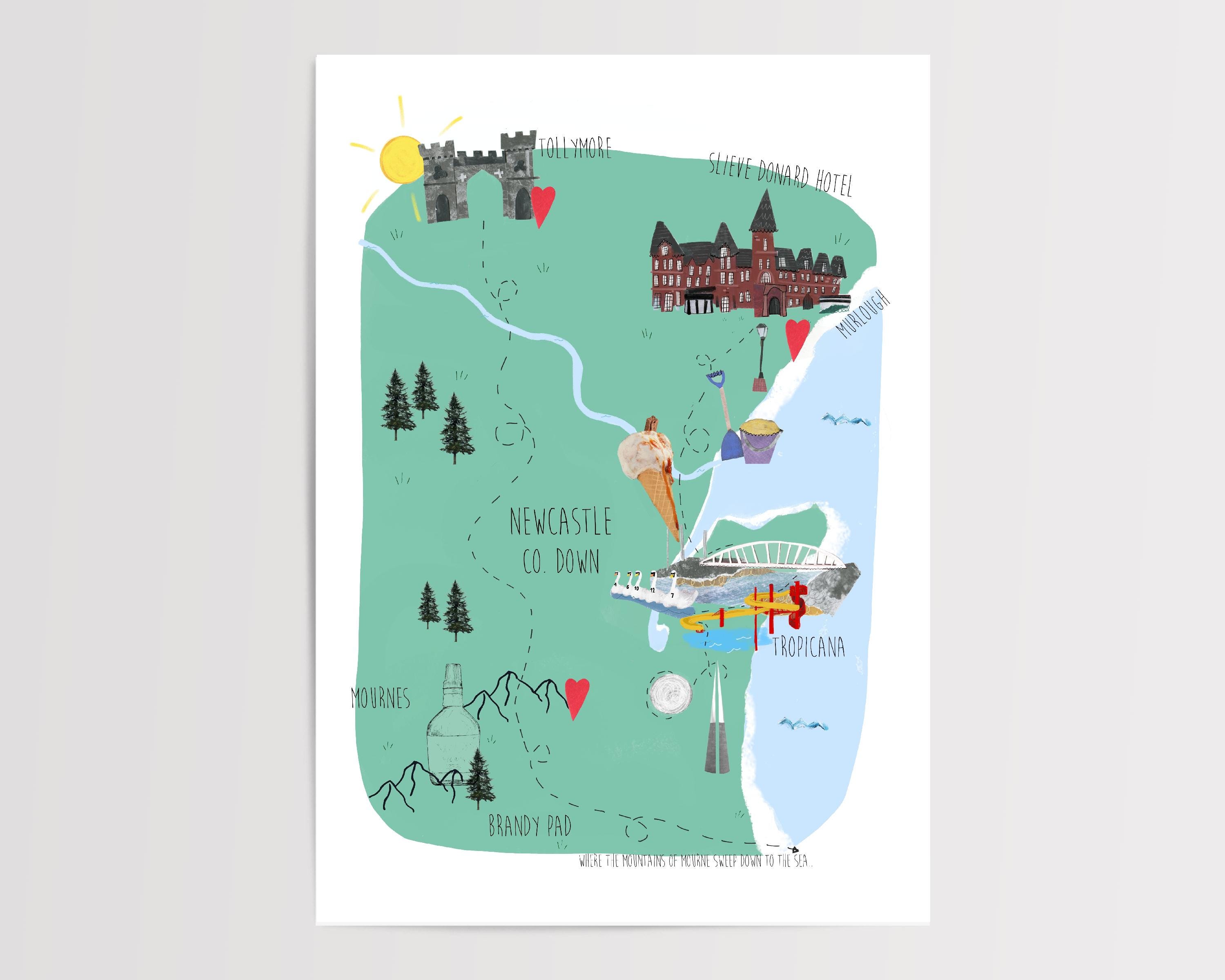 Newcastle Map Local Map Map Of Northern Ireland Map County Down Newcastle Map Local Map Map Of Northern Ireland Map County Down