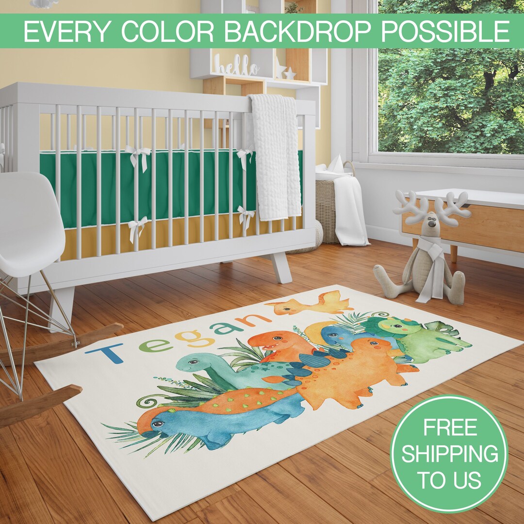 Dinosaur Kids Room, Dinosaur Nursery Rug, Dino Kids Play Mat, Dino Rug