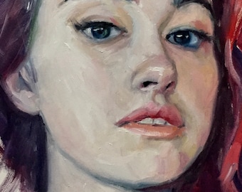 Beautiful Female Oil Painting "Eleni" - Hand Painted Portrait