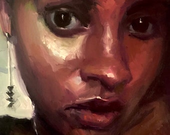 Beautiful Woman Oil Painting "Brittney" - Hand Painted Portrait