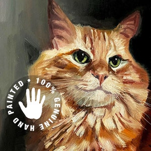 Custom Cat Portrait Painting Hand Painted image 1