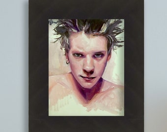 Oil Painting "Punk Rocker", Hand Painted, Portrait Painting in Oils
