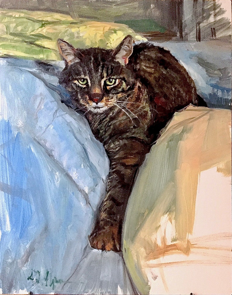 Custom Cat Portrait Painting Hand Painted image 5