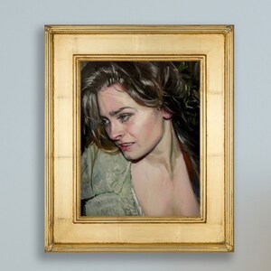 Beautiful Woman Oil Painting Katie in the Woods Hand Painted Portrait image 6