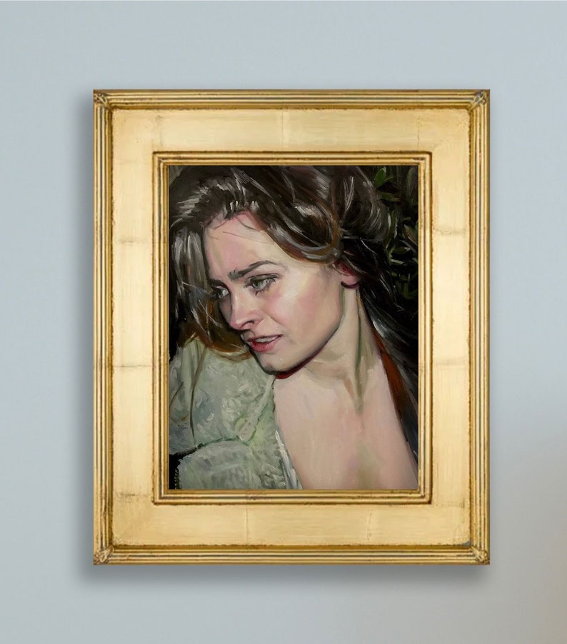 Beautiful Woman Oil Painting Katie in the Woods Hand Painted Portrait image 6