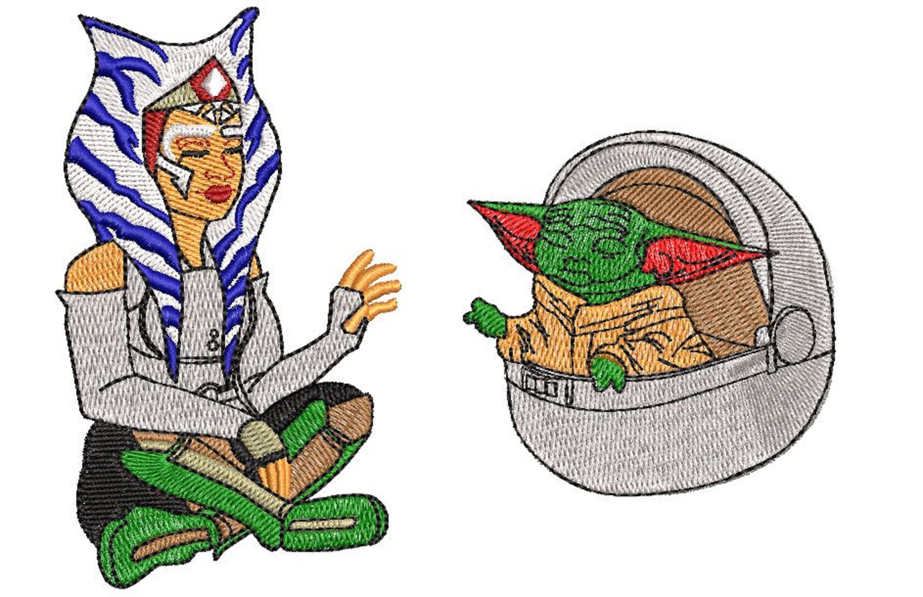A Set Of Two Designs Mandalorian Machine Embroidery Design  Etsy