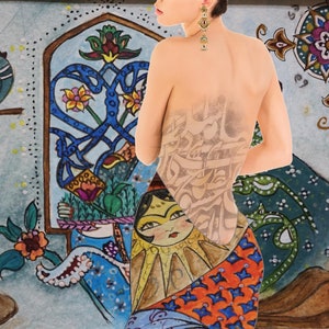 Wall art, Mixed media, Decorative, Persian calligraphy, Persian poem painting,print on canvas, Persian Art, Canvas Art
