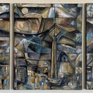 Acrylic painting, Acrylic painting on canvas, Large size acrylic painting, Painting on canvas