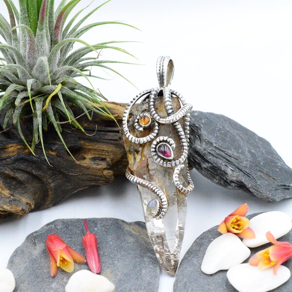 Pendentif quartz en argent Ganesh Himal