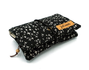 Tobacco pouch/roll pouch "Stars" Black | vegan