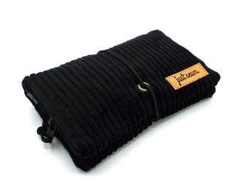 LIMITED | Tobacco bag/rotary pouch "Cord" Black | vegan