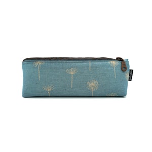 Pencil case/pen case Dandelions light blue Metal zipper image 1