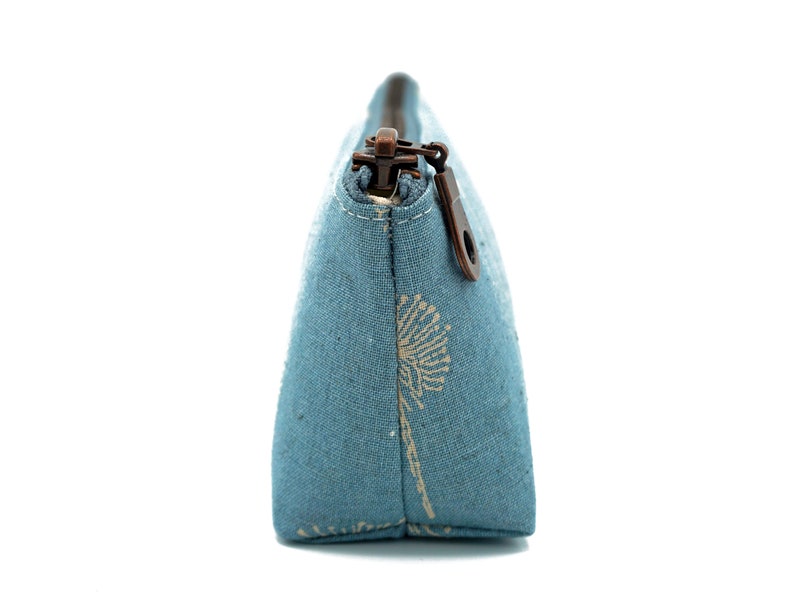 Pencil case/pen case Dandelions light blue Metal zipper image 3
