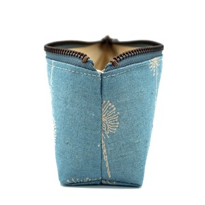 Pencil case/pen case Dandelions light blue Metal zipper image 4