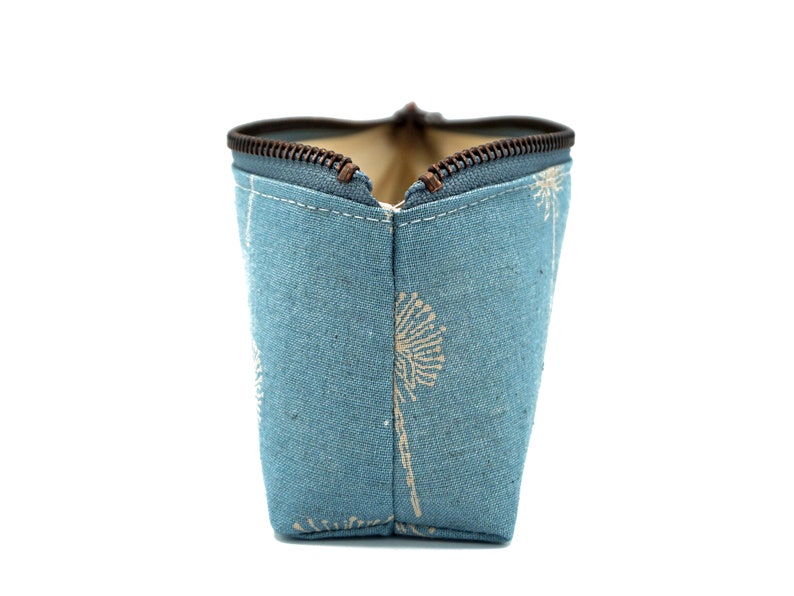 Pencil case/pen case Dandelions light blue Metal zipper image 4