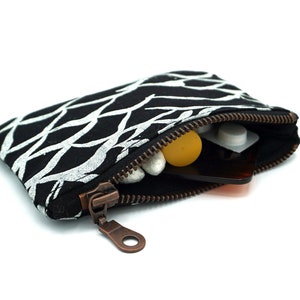 Small zippered bag Mountains Black Tampon bag coin bag image 2