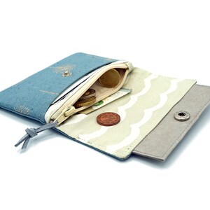 Small wallet Dandelion soft blue vegan image 2