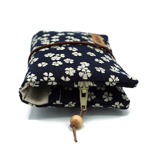 Sac à tabac/sac à roulettes Sakura fleurs de cerisier Indigo Blague à tabac japonaise image 3