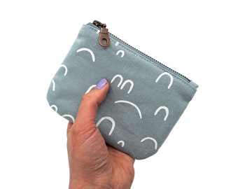 Small zippered bag | Blue gray | Tampon bag coin bag