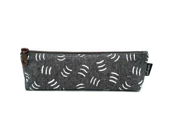 Pencil case/pen case "Anthracite" | Metal zipper