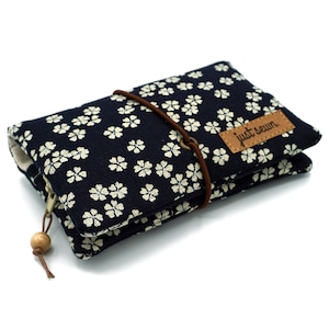 Tobacco bag/roller bag "Sakura" | cherry blossoms | Indigo | Japanese tobacco pouch