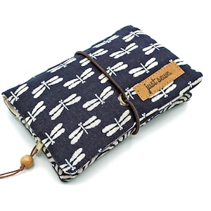Bolsa de tabaco para liar, bolsa de tabaco con diseño de libélulas y añil, japonesa.