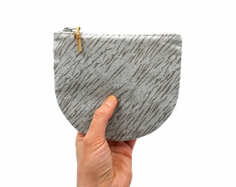 Small bag "Half-round" | Zebra light gray