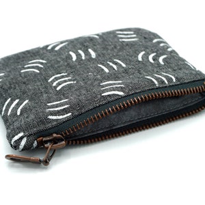 Small zippered bag Anthracite Tampon bag coin bag image 7