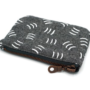 Small zippered bag Anthracite Tampon bag coin bag image 6