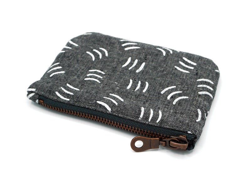 Small zippered bag Anthracite Tampon bag coin bag image 6