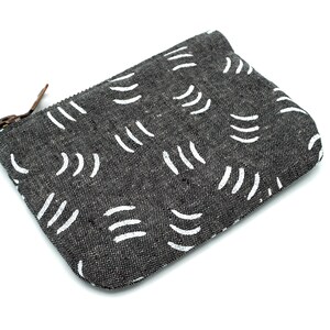 Small zippered bag Anthracite Tampon bag coin bag image 4