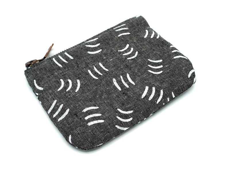 Small zippered bag Anthracite Tampon bag coin bag image 4